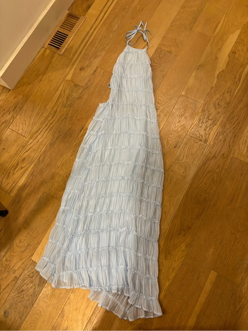Pepper Mayo Light Blue Halter Maxi Dress - Picture 6 of 8